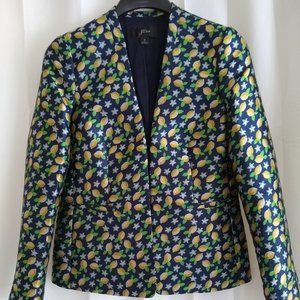 J. Crew Lemon Print 'Going Out' Blazer